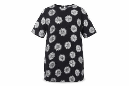 Motel Women's Black Embroidered Dress Medium