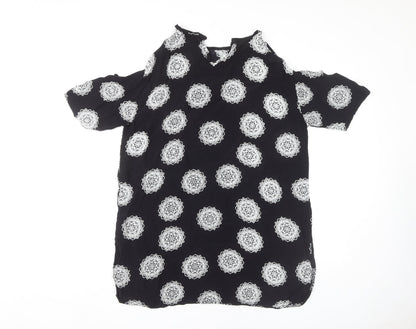 Motel Women's Black Embroidered Dress Medium