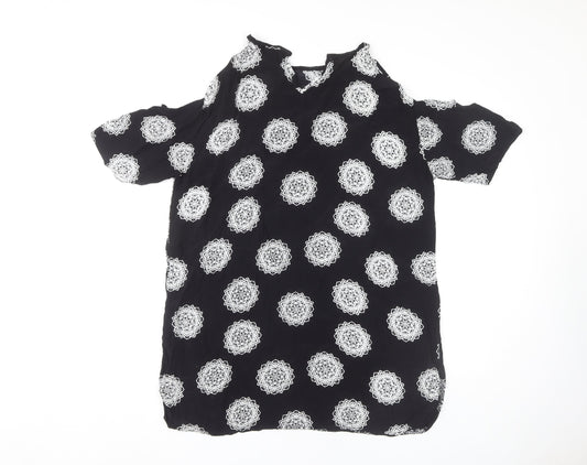 Motel Women's Black Embroidered Dress Medium