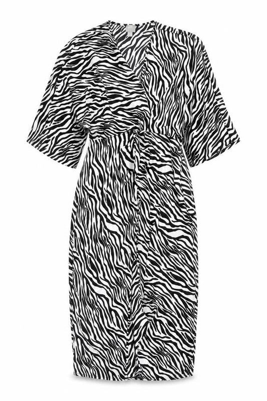 Front view of ASOS Women's Multicoloured Zebra Print Dress, size 12