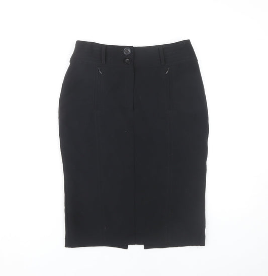 Marks and Spencer Women's Black Pencil Skirt, Size 8