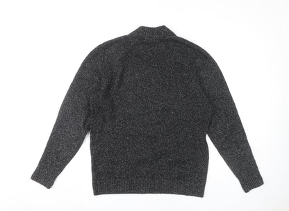 Marks and Spencer Men's Black High Neck Jumper M