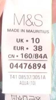 Womens UK Size 10 Marks and Spencer Blue Basic T-Shirt