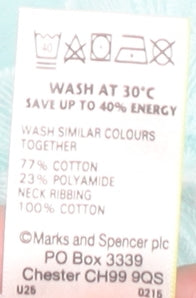 Womens UK Size 10 Marks and Spencer Blue Basic T-Shirt