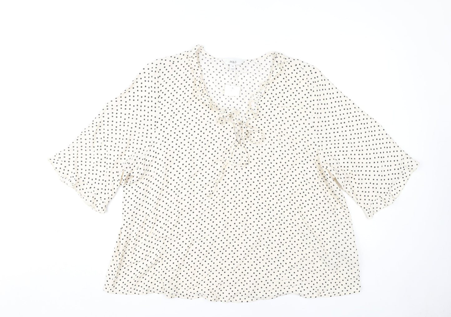 Womens UK Size 18 Marks and Spencer Ivory Basic Blouse