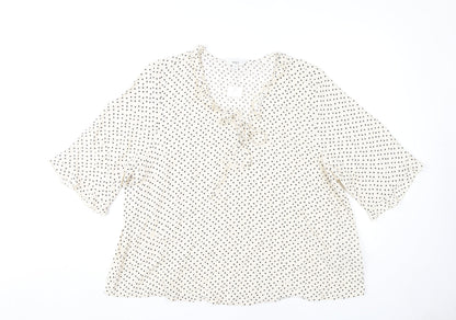 Womens UK Size 18 Marks and Spencer Ivory Basic Blouse