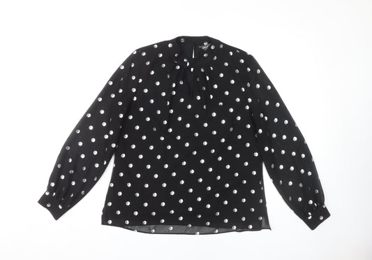 Womens UK Size 12 Dorothy Perkins Black Basic Blouse