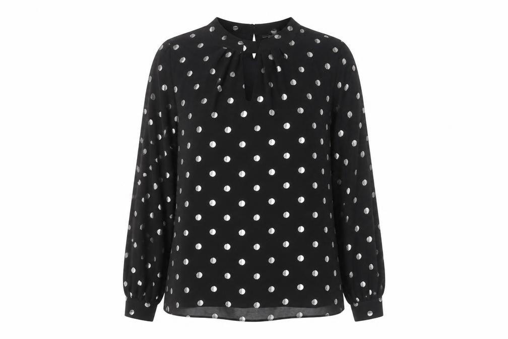 Womens UK Size 12 Dorothy Perkins Black Basic Blouse
