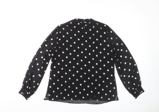 Womens UK Size 12 Dorothy Perkins Black Basic Blouse