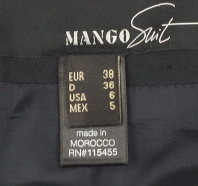 Mango Women's Black Pencil Skirt Size 10, Polyester Blend
