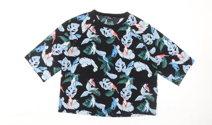 Womens UK Size S Monki Black Jersey T-Shirt