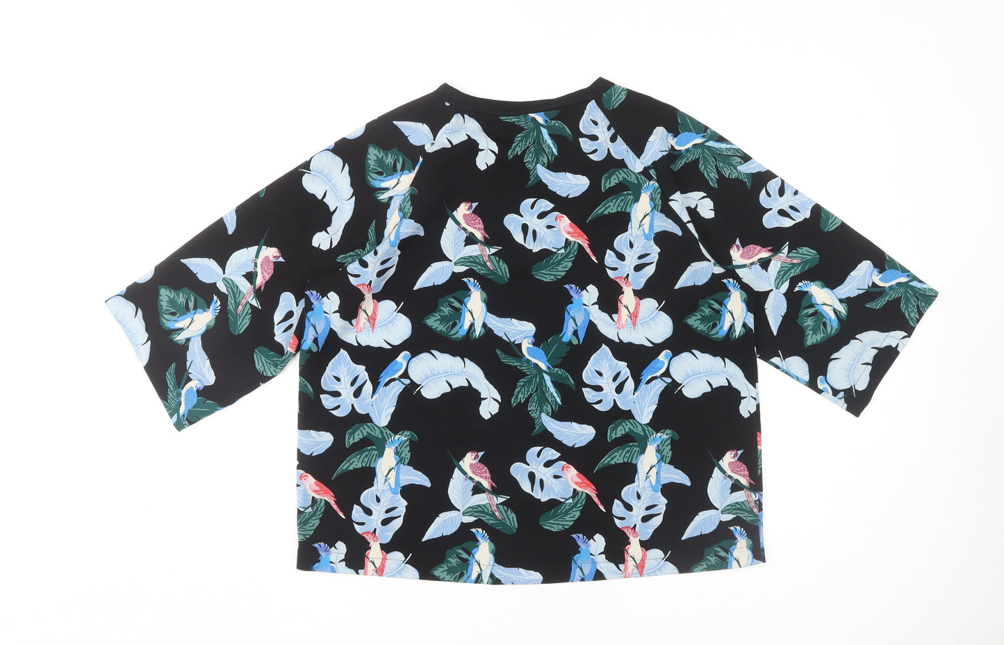 Womens UK Size S Monki Black Jersey T-Shirt