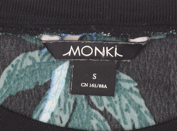 Womens UK Size S Monki Black Jersey T-Shirt