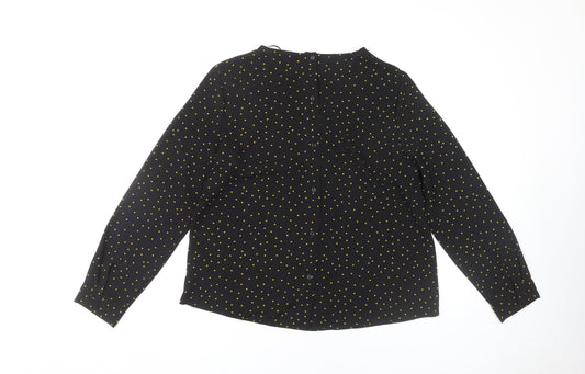 New Look Women's Black Polka Dot Blouse Size 16