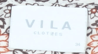 Womens UK Size 6 VILA Multicoloured Basic Blouse
