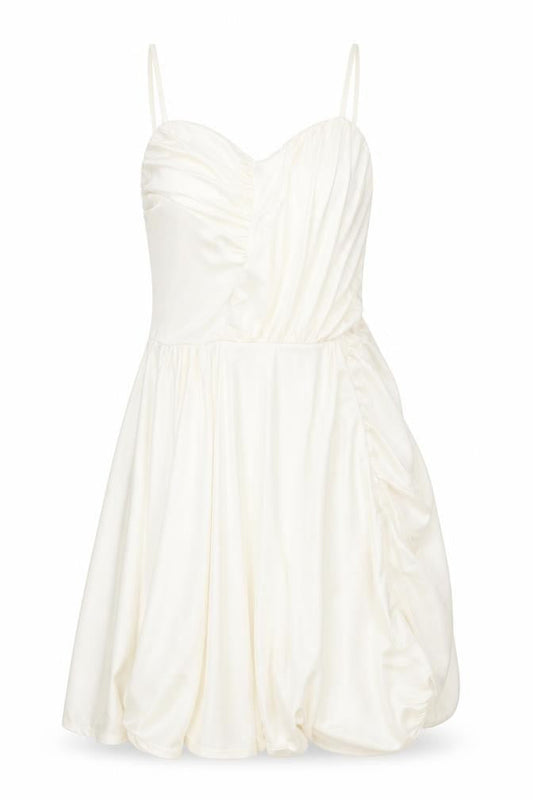 Front view of ASOS Women’s Ivory Sleeveless Dress, size UK 10