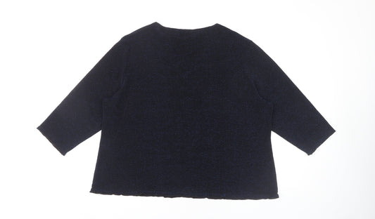 Bonmarché Women's Black XL V-Neck Top