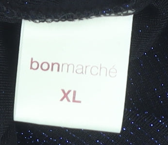 Bonmarché Women's Black XL V-Neck Top