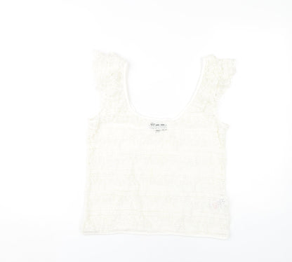 Womens UK Size 12 River Island White Camisole Blouse