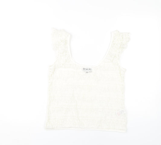 Womens UK Size 12 River Island White Camisole Blouse