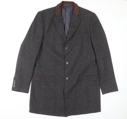 Mens UK Size L Broadstone Bros Grey Overcoat