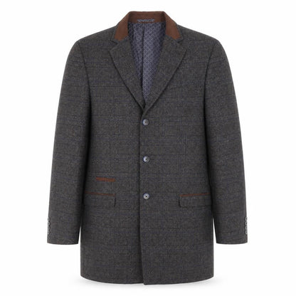Mens UK Size L Broadstone Bros Grey Overcoat