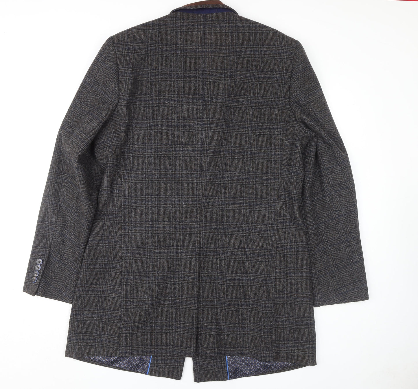 Mens UK Size L Broadstone Bros Grey Overcoat