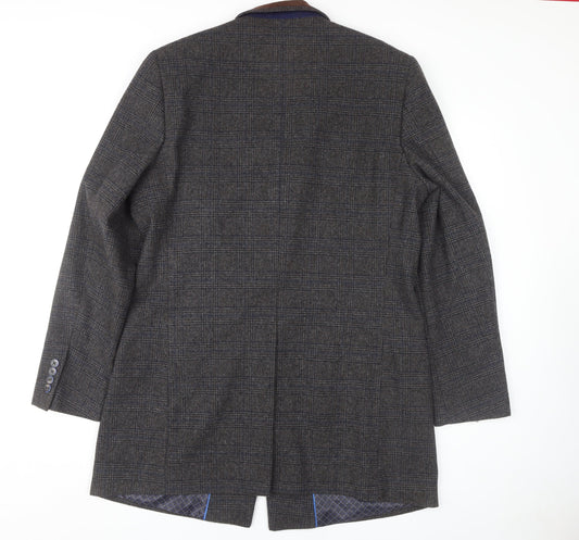 Mens UK Size L Broadstone Bros Grey Overcoat