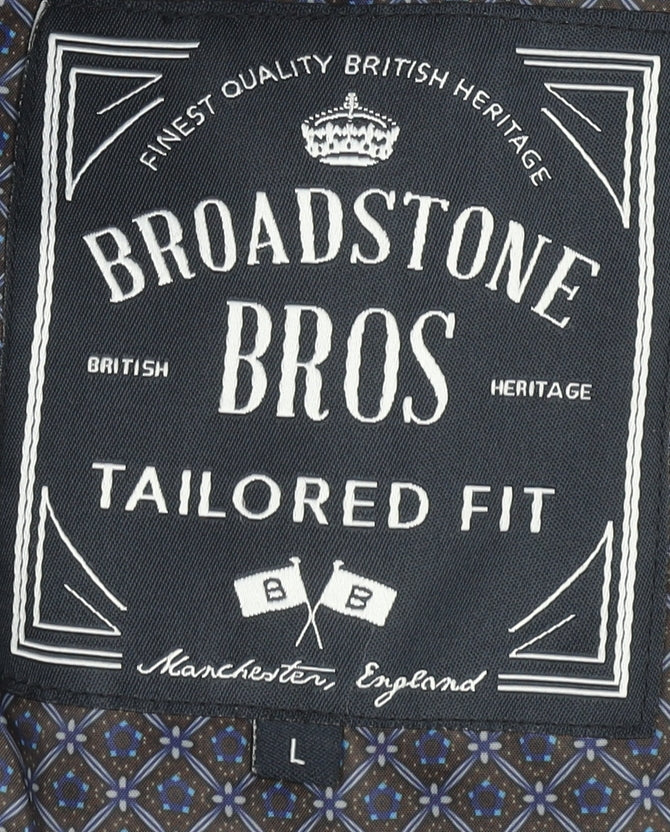 Mens UK Size L Broadstone Bros Grey Overcoat