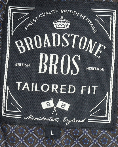 Mens UK Size L Broadstone Bros Grey Overcoat