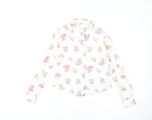Womens UK Size 12 NEXT Multicoloured Basic Button-Up