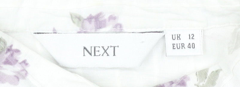 Womens UK Size 12 NEXT Multicoloured Basic Button-Up