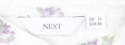 Womens UK Size 12 NEXT Multicoloured Basic Button-Up