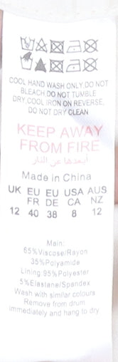 PrettyLittleThing Ivory Sheath Dress, Size 12, Party Glam