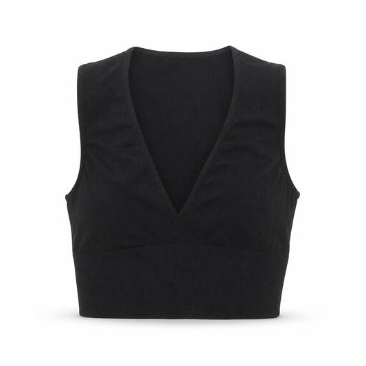 Urban Outfitters Women's Black V-Neck Tank - XL