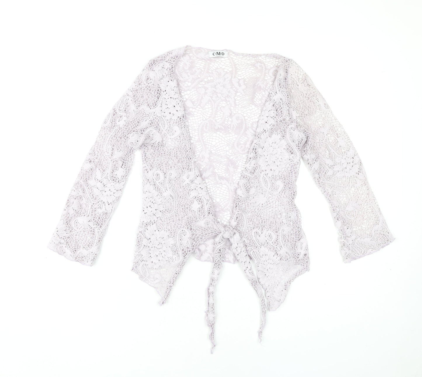 CMD Women's Ivory Lace Cardigan, Size S, Long Sleeve