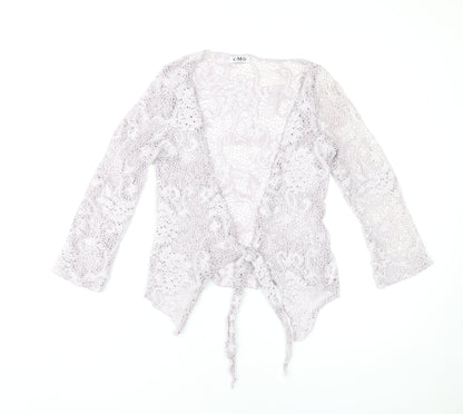 CMD Women's Ivory Lace Cardigan, Size S, Long Sleeve