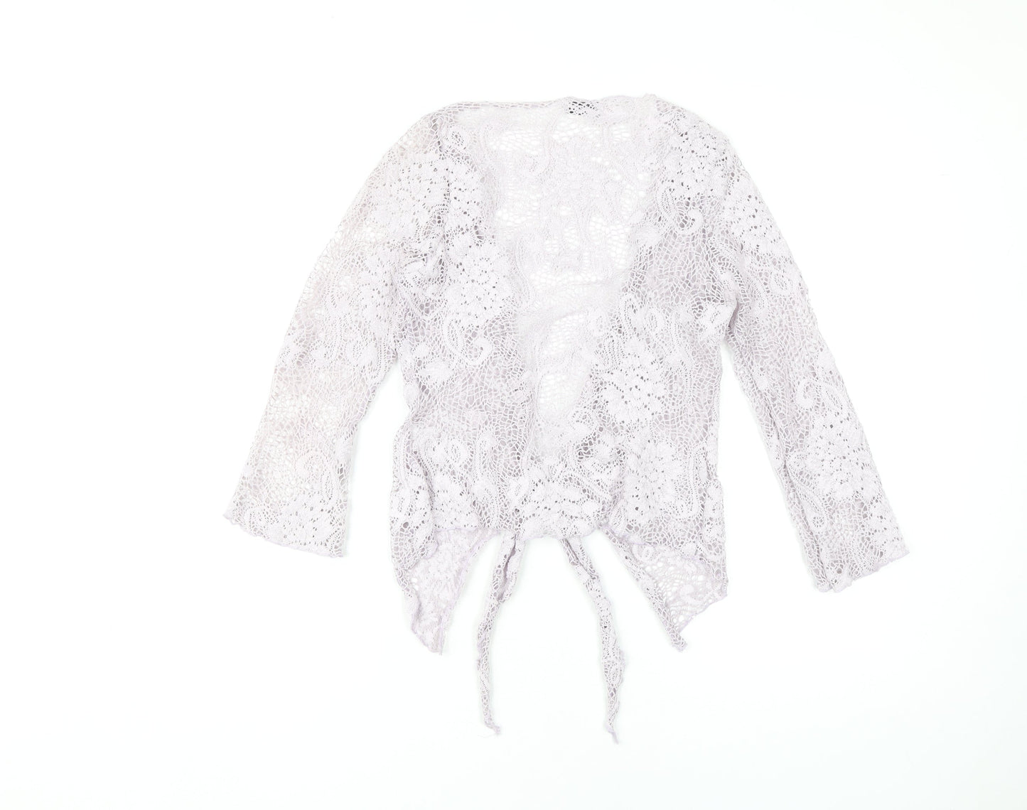 CMD Women's Ivory Lace Cardigan, Size S, Long Sleeve