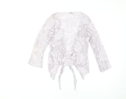 CMD Women's Ivory Lace Cardigan, Size S, Long Sleeve