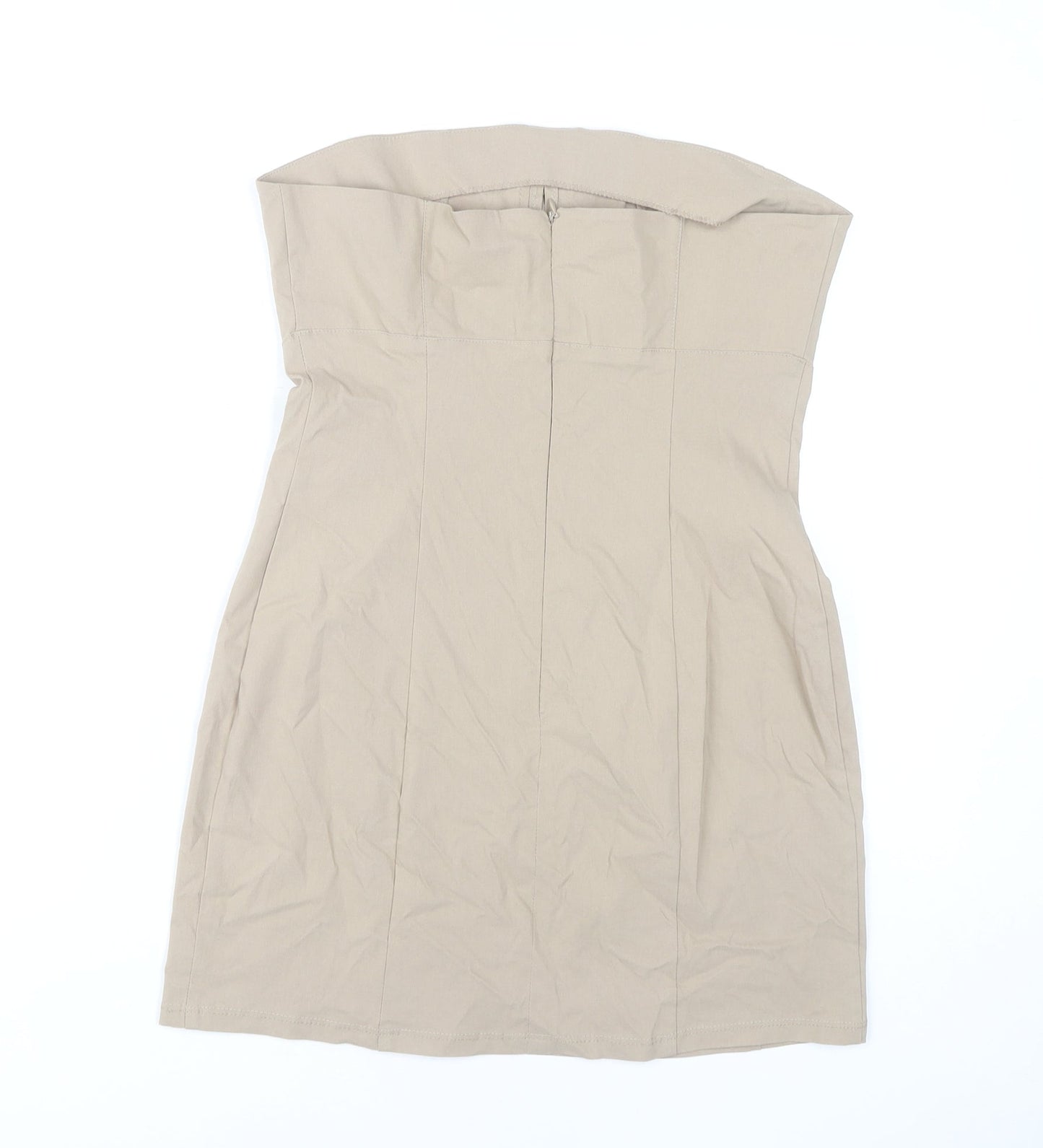 Urban Outfitters Women's Beige Strapless Short Dress M