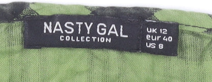 Nasty Gal Green Wrap Blouse, Women's Size 12