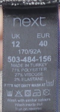 Next Women's Black Sheath Dress Size 12 Half Sleeve