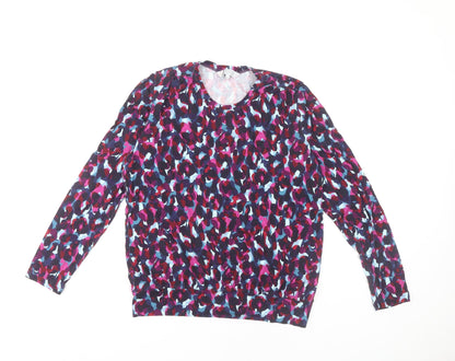 Womens UK Size 10 Country Collection Multicoloured Jersey Blouse