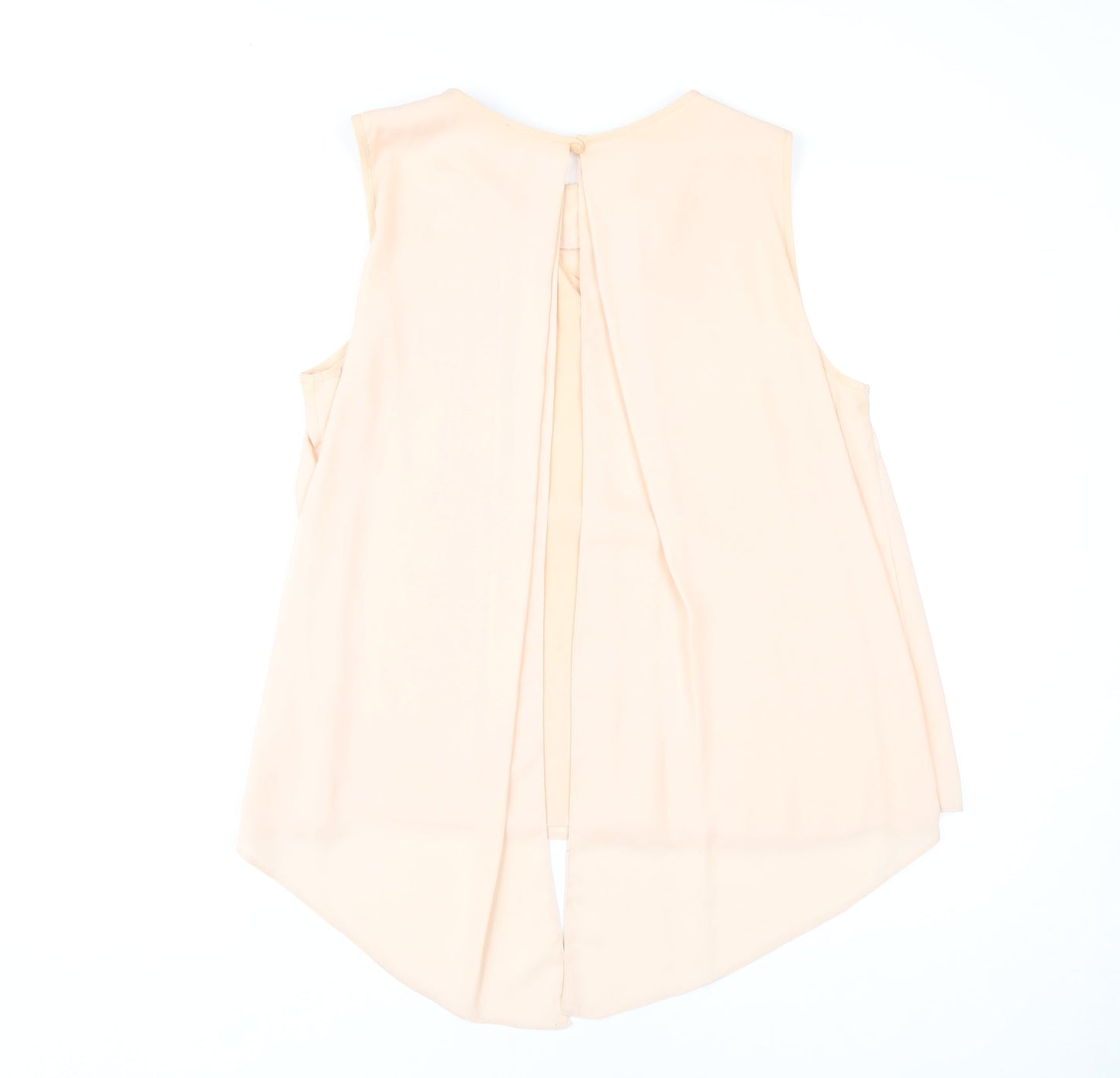 New Look Women's Beige Beaded Sleeveless Blouse 12