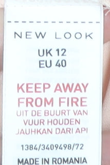 New Look Women's Beige Beaded Sleeveless Blouse 12