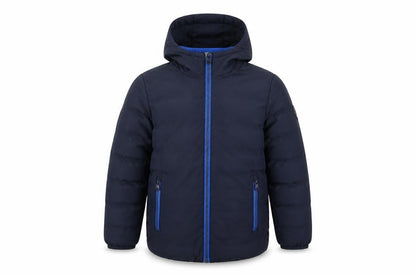 Next Boys Blue Puffer Jacket 7 Years - Hooded & Lined