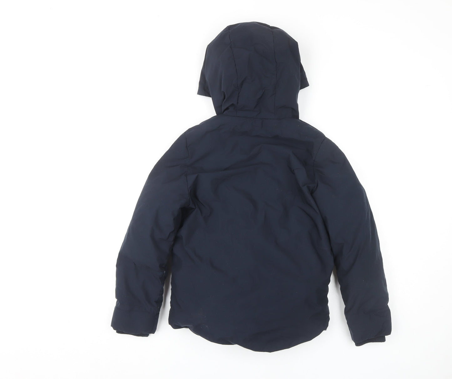 Next Boys Blue Puffer Jacket 7 Years - Hooded & Lined