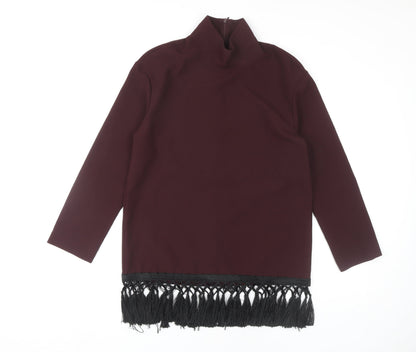 Womens UK Size 12 Zara Red Basic Blouse