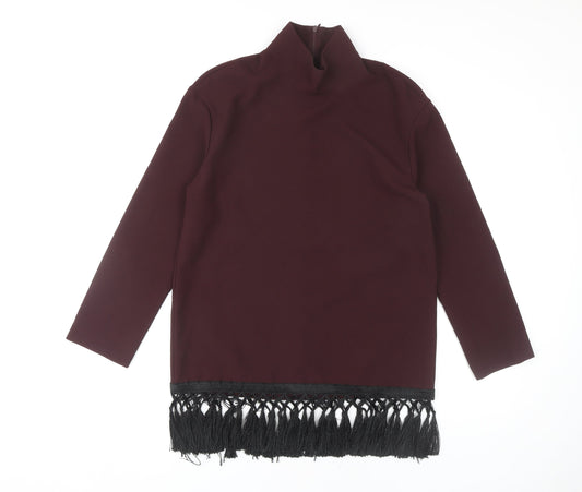 Womens UK Size 12 Zara Red Basic Blouse