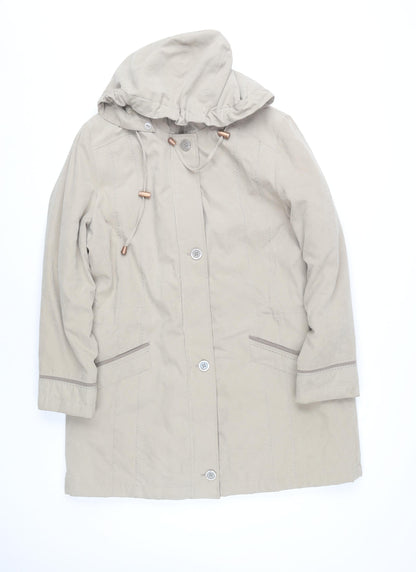 Womens UK Size M Bonmarché Beige Rain Coat